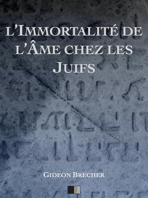 cover image of L'immortalité de l'âme chez les Juifs